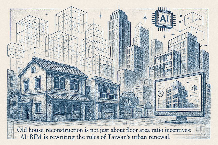 圖片:老屋重建的不只容積獎勵：AI+BIM正改寫台灣都更遊戲規則