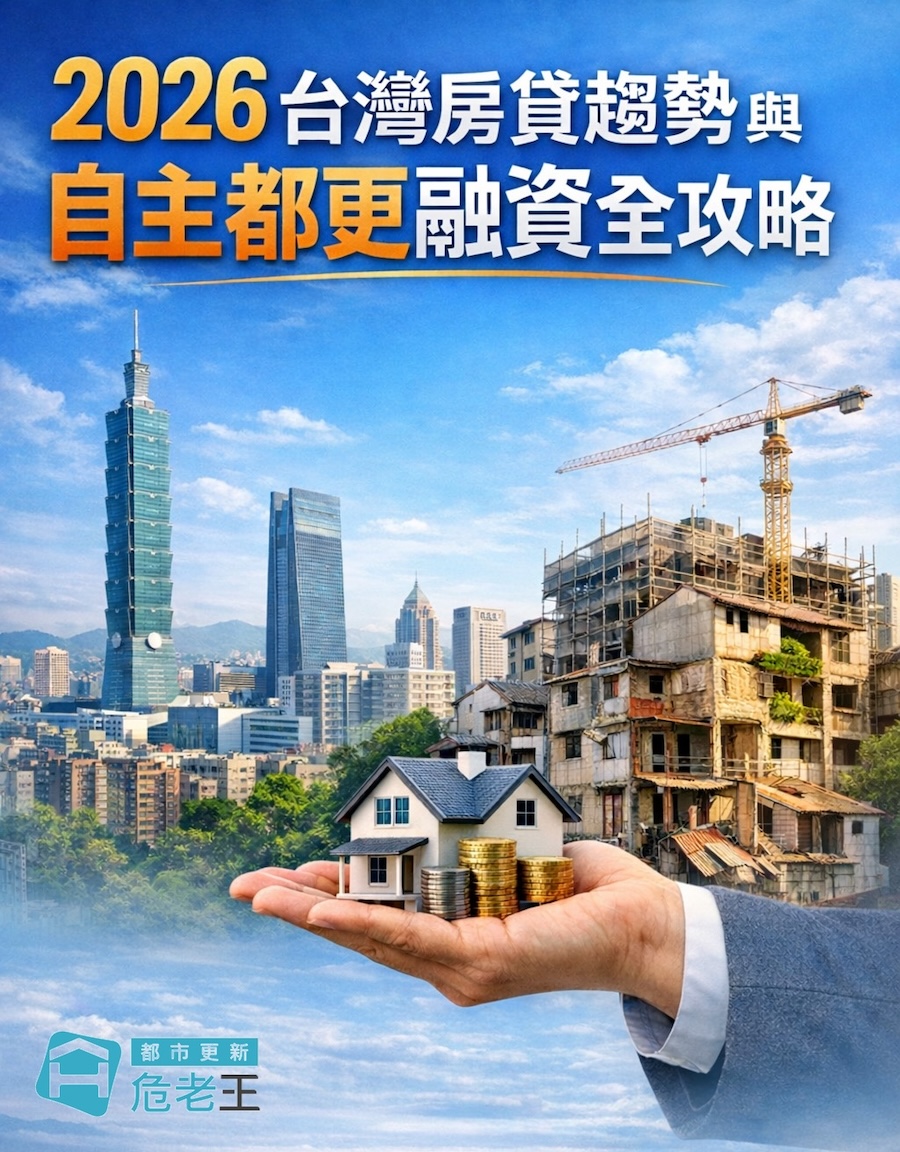 圖片:2026年台灣房貸趨勢與自主都更融資全攻略
