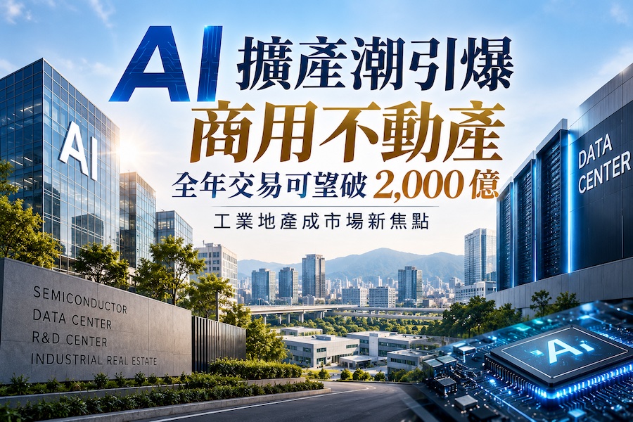 圖片:AI擴產潮引爆商用不動產！全年交易可望破2,000億 工業地產成市場新焦點